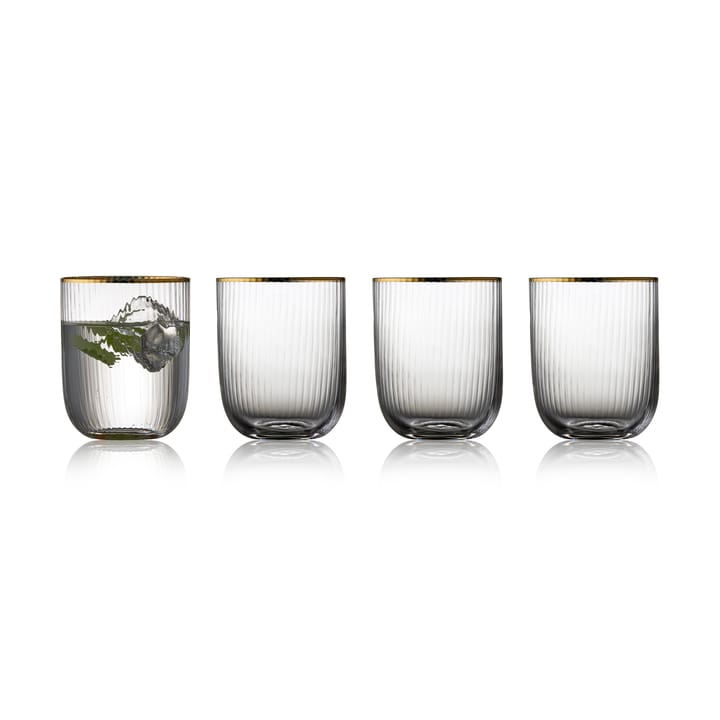 팔레르모 골드 텀블러잔 35 cl 4개 세트 - Clear-gold - Lyngby Glas | 링비 글라스