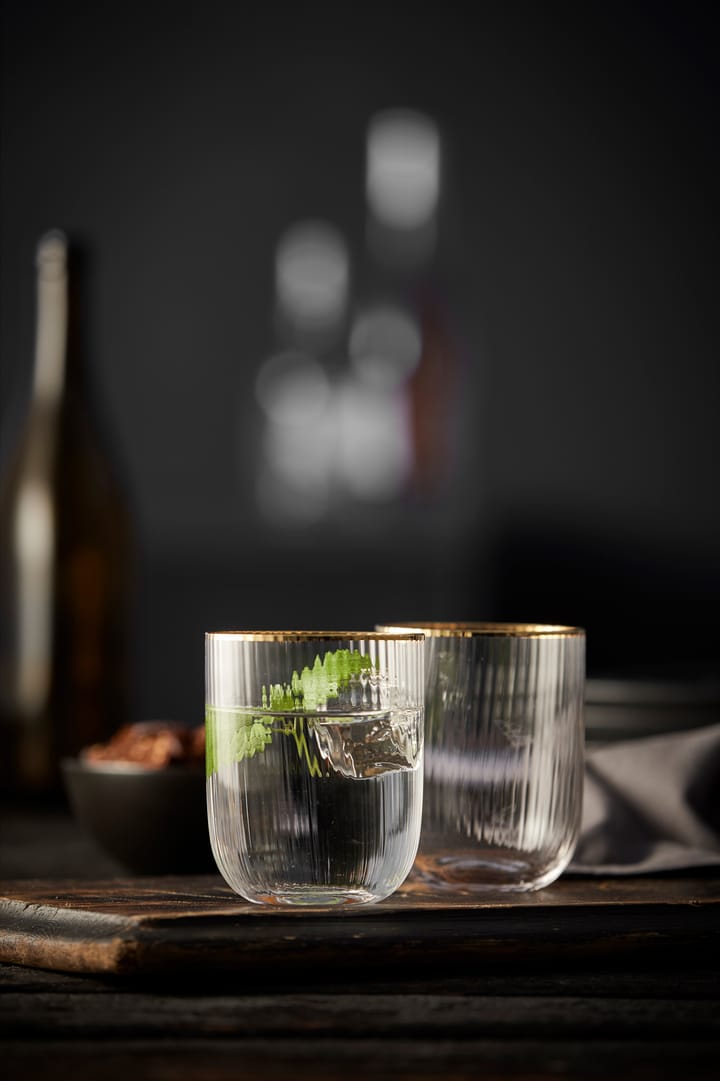 팔레르모 골드 텀블러잔 35 cl 4개 세트, Clear-gold Lyngby Glas | 링비 글라스