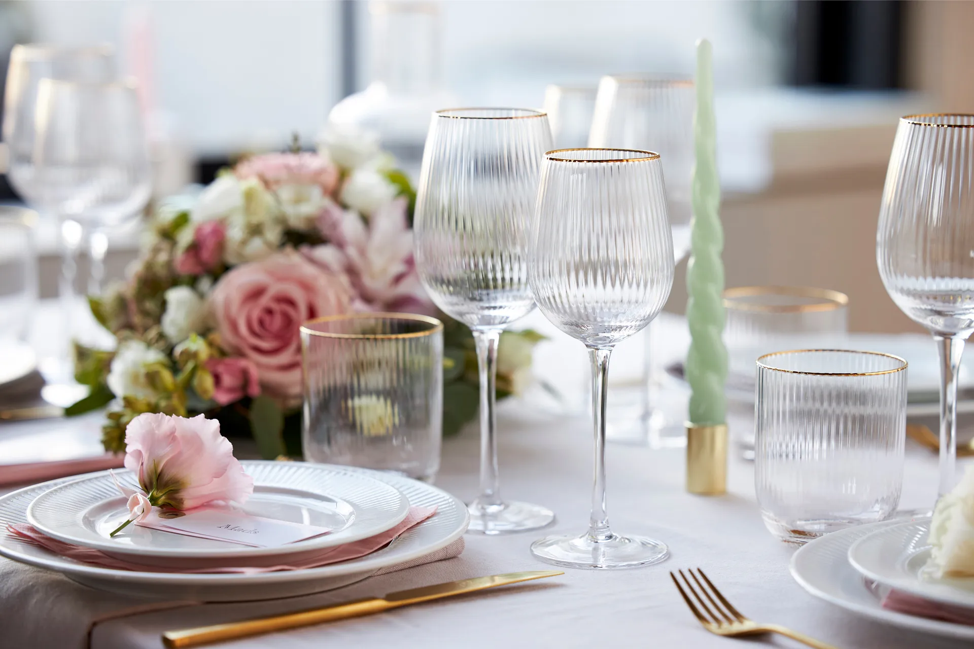 팔레르모 골드 텀블러잔 35 cl 4개 세트, Clear-gold Lyngby Glas | 링비 글라스