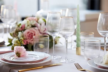 팔레르모 골드 텀블러잔 35 cl 4개 세트 - Clear-gold - Lyngby Glas | 링비 글라스