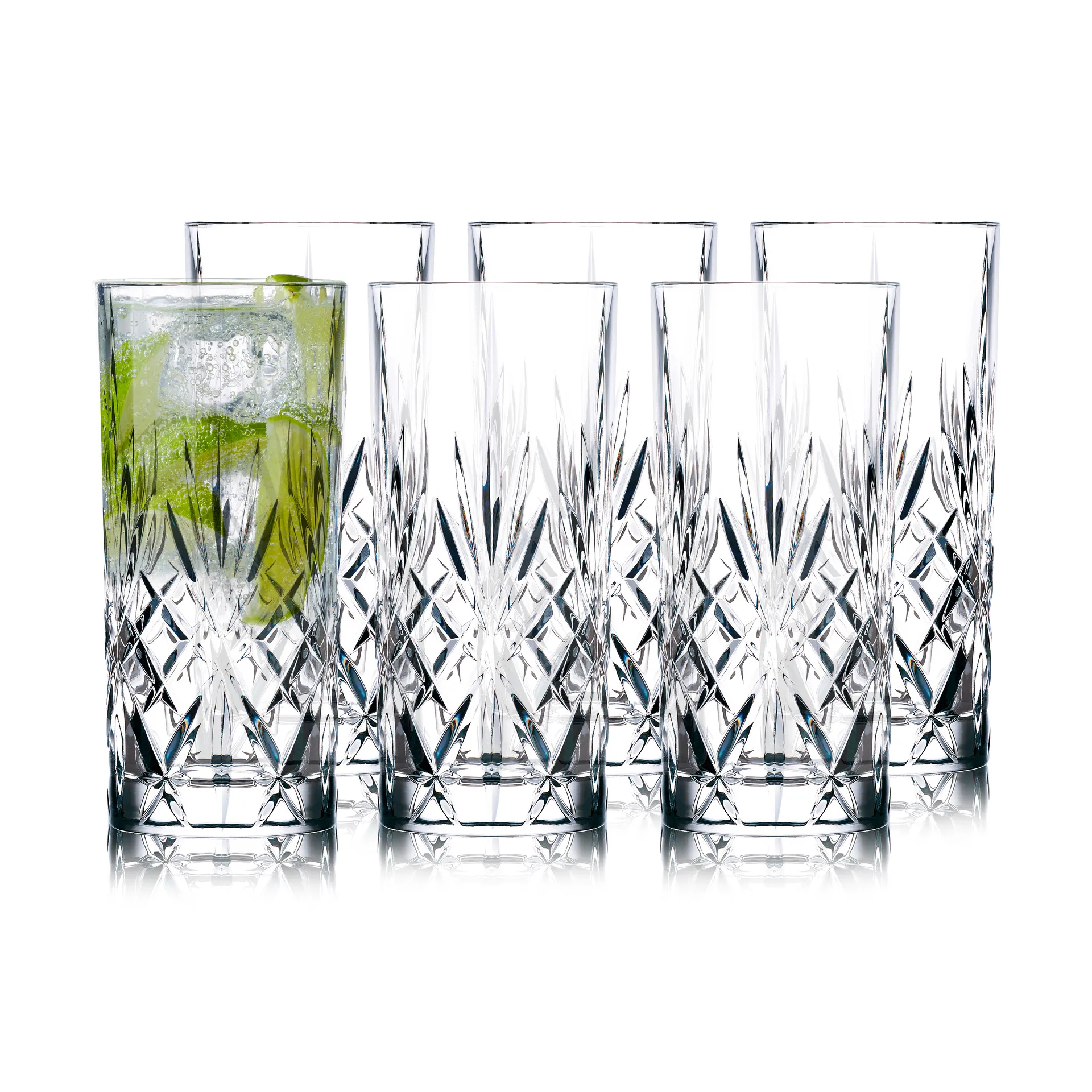 멜로디아 하이볼 글래스 36 cl 6개 세트, Crystal Lyngby Glas | 링비 글라스