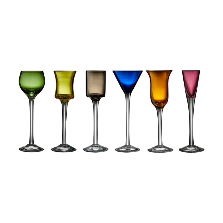 Lyngby Glas 스냅스 글래스 2.5-5 cl 6 pieces - Mix - Lyngby Glas | 링비 글라스
