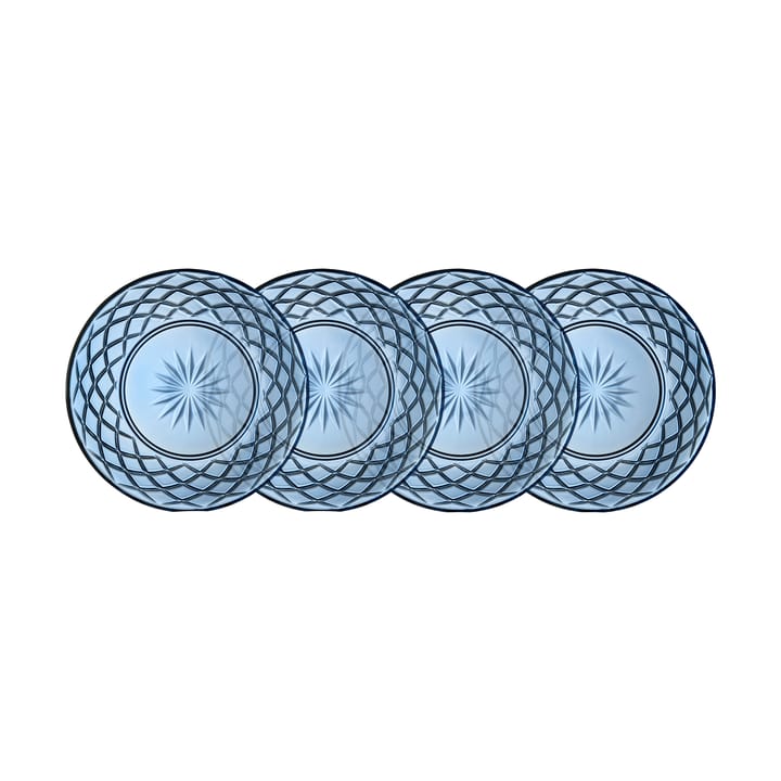 Sorrento 접시 Ø21 cm 4개 세트 - Blue - Lyngby Glas | 링비 글라스