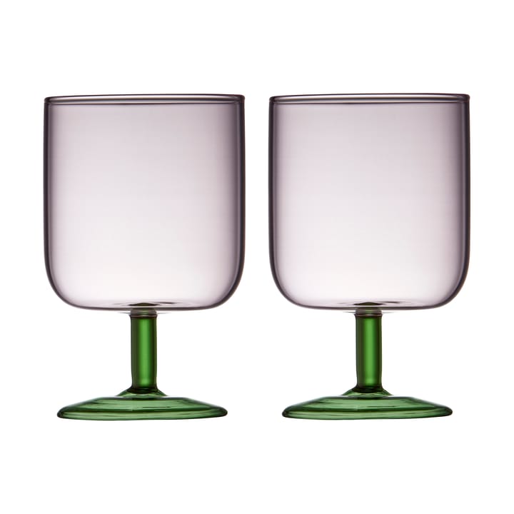 Torino 와인잔 30 cl 2개 세트 - Pink-green - Lyngby Glas | 링비 글라스