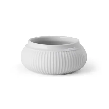 커브 블록 캔들 스틱 Ø11 cm - White - Lyngby Porcelæn | 링비