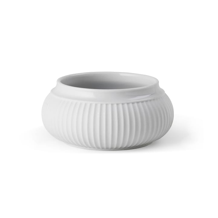 커브 블록 캔들 스틱 Ø11 cm - White - Lyngby Porcelæn | 링비