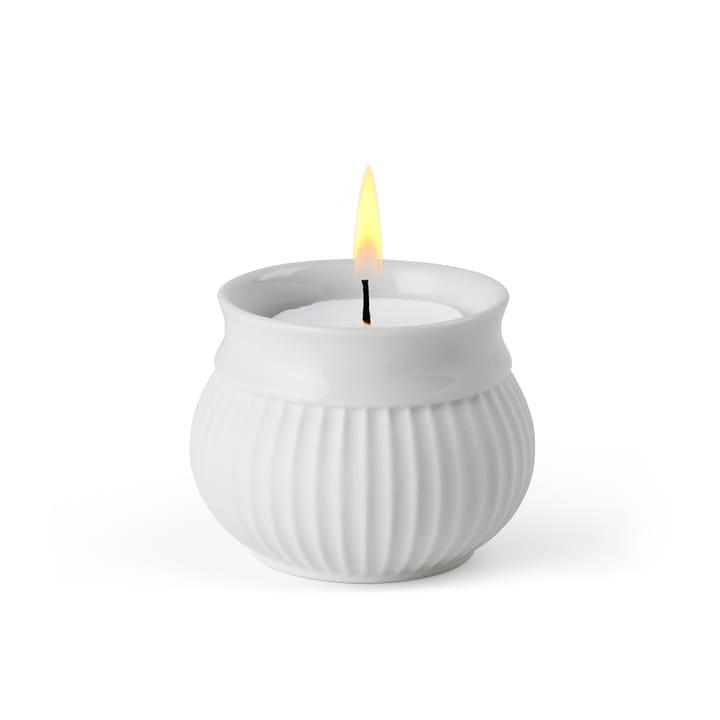 커브 블록 캔들 스틱 Ø11 cm, White Lyngby Porcelæn | 링비