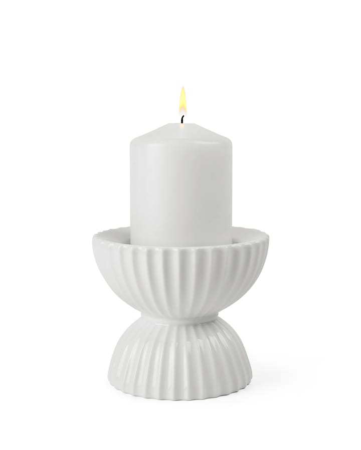 링비 튜라 블록 캔들홀더 Ø11.5 cm, White Lyngby Porcelæn | 링비