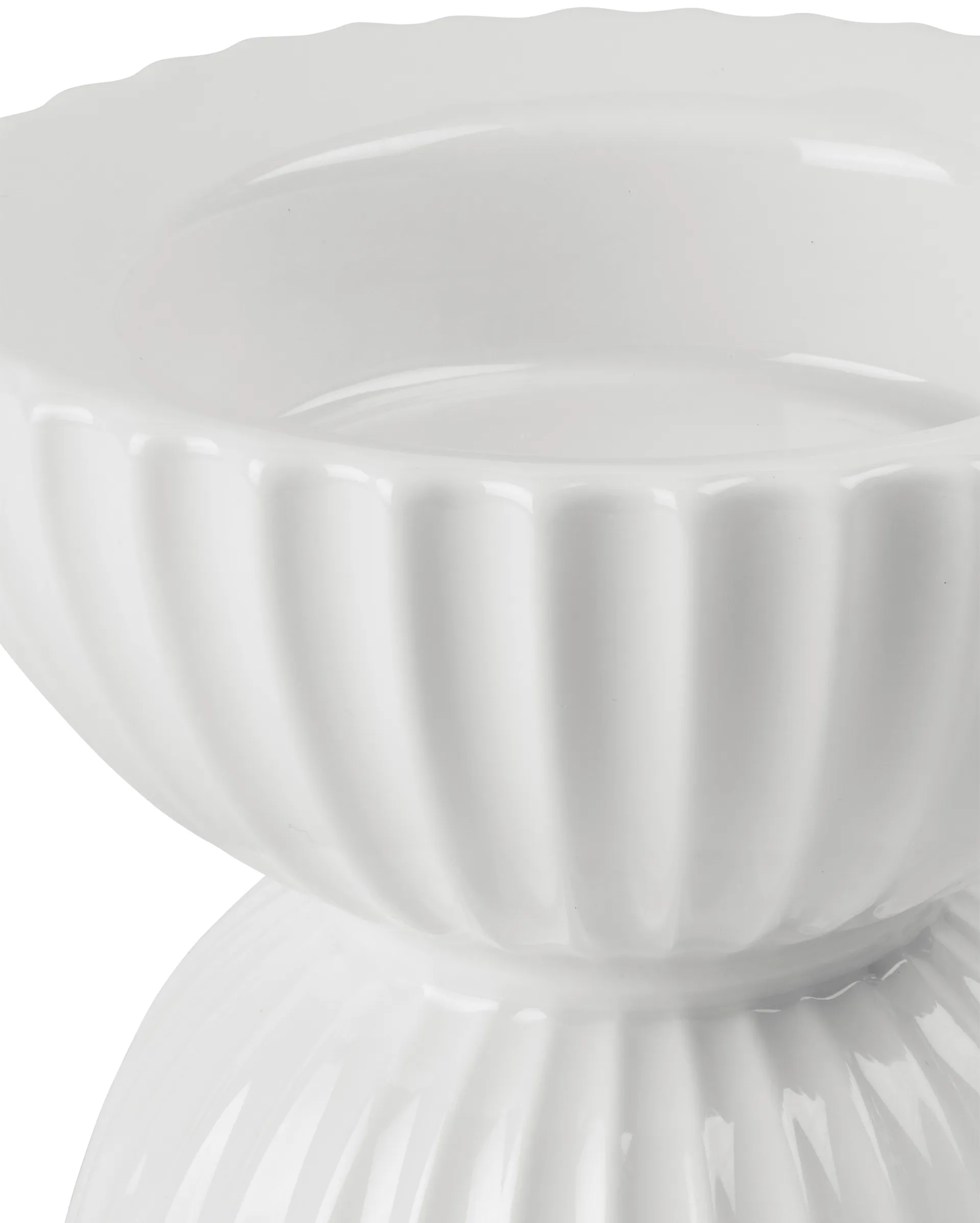 링비 튜라 블록 캔들홀더 Ø11.5 cm, White Lyngby Porcelæn | 링비