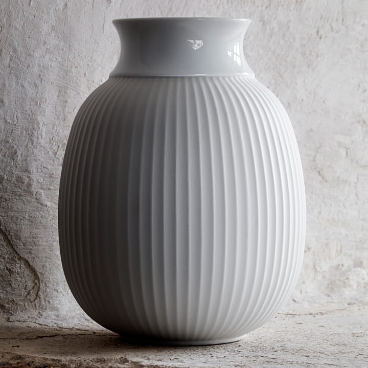 링비 커브 화병 17.5 cm, White Lyngby Porcelæn | 링비