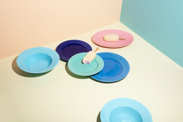 롬브 접시 Ø21 cm - Aqua - Lyngby Porcelæn | 링비