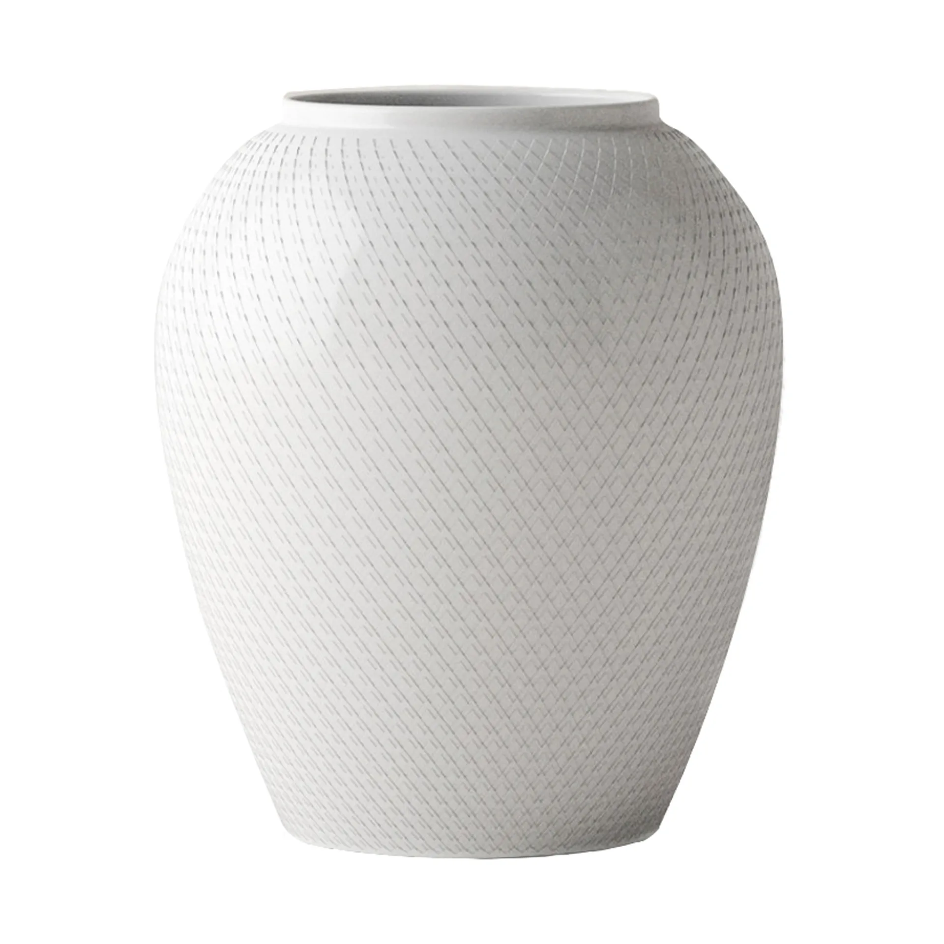 롬브 화병 Ø21.5 cm, White Lyngby Porcelæn | 링비