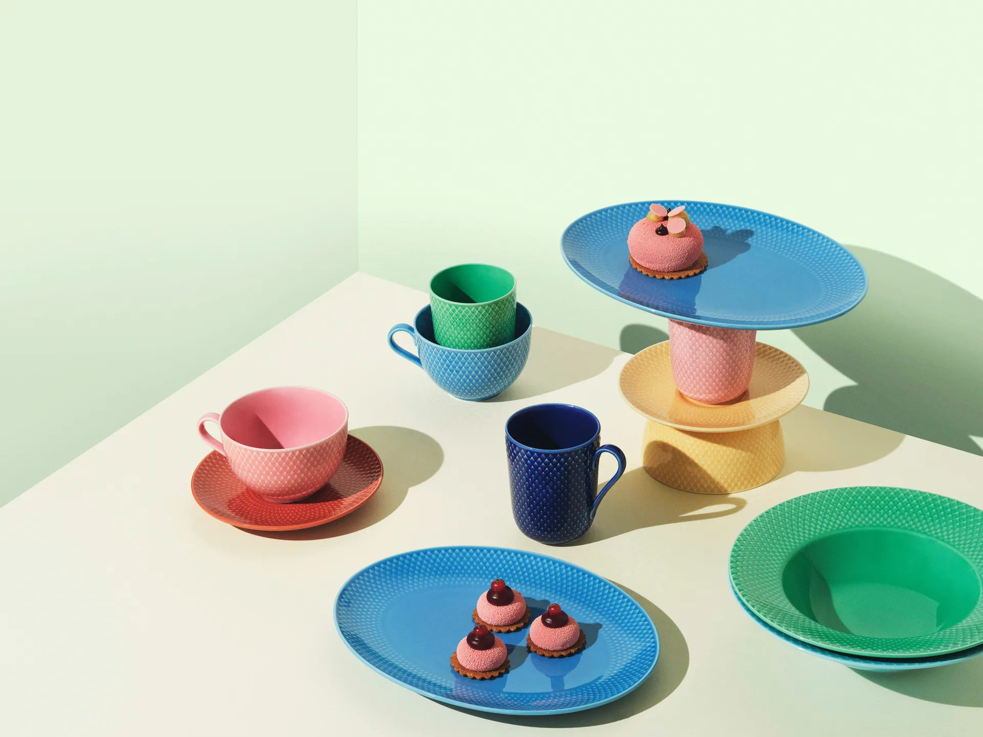 롬브 서빙 접시 21.5x28.5 cm, Blue Lyngby Porcelæn | 링비
