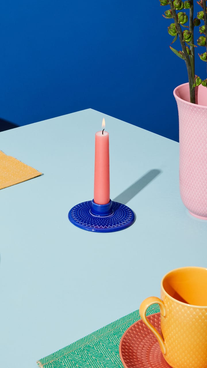 롬브 캔들 홀더 3 cm, Dark blue Lyngby Porcelæn | 링비
