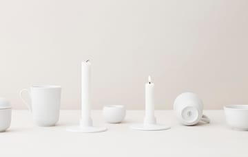 롬브 캔들 홀더 3 cm - White - Lyngby Porcelæn | 링비