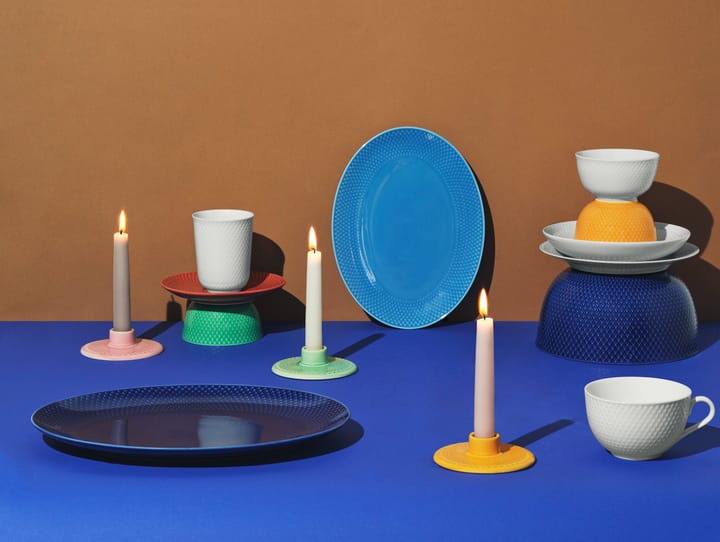 롬브 캔들 홀더 3 cm, Yellow Lyngby Porcelæn | 링비
