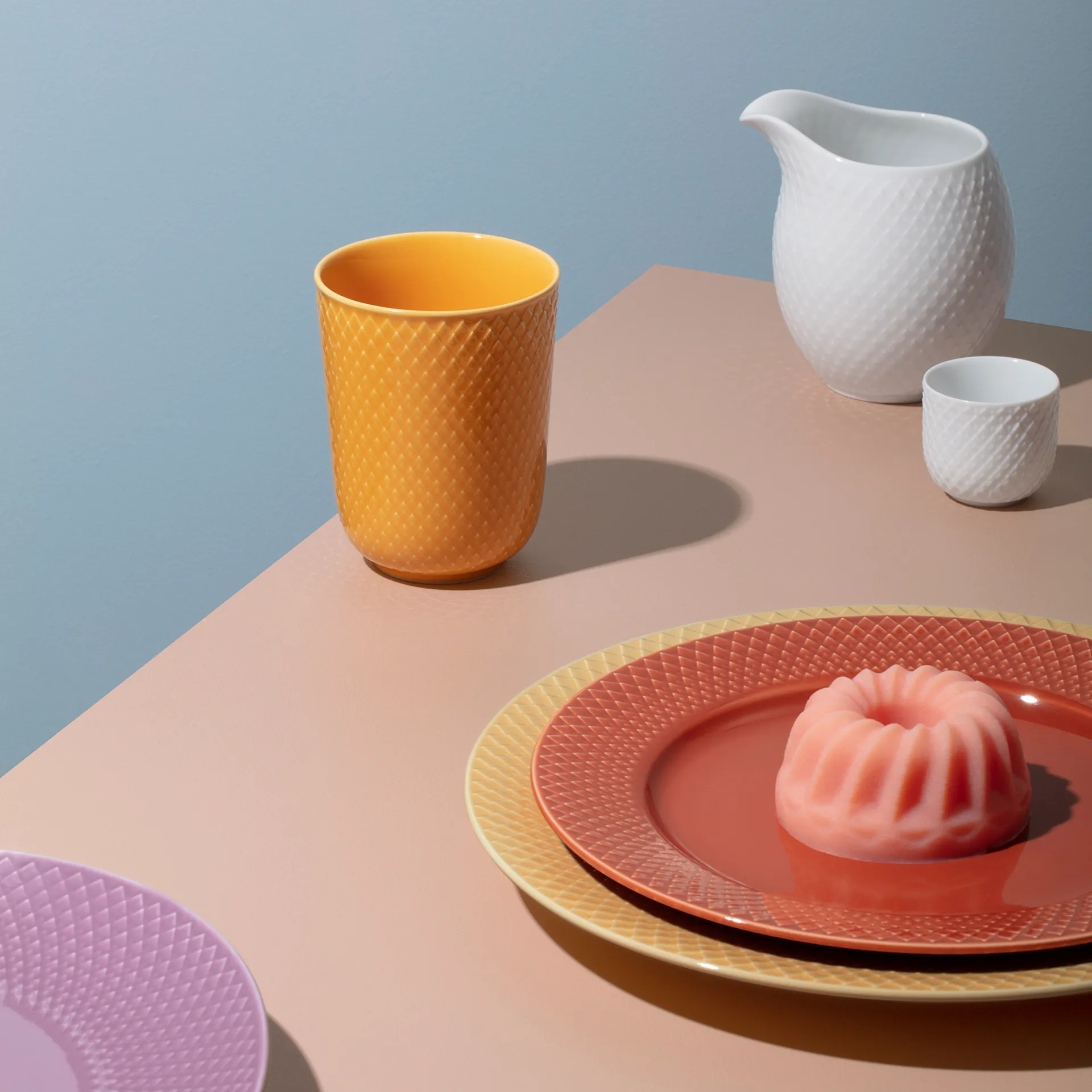 롬브 손잡이 없는 머그 33 cl, yellow Lyngby Porcelæn | 링비