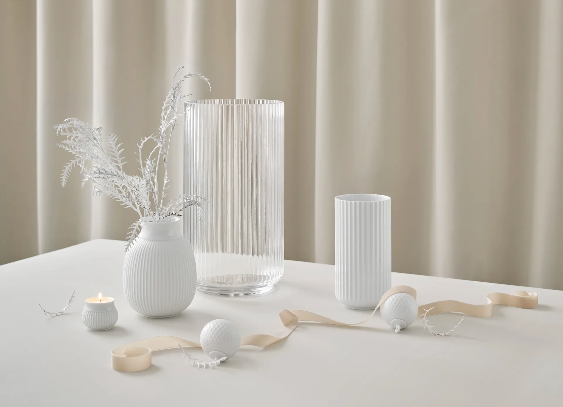 카렌 블릭센 별 장식품 Ø7 cm, white Lyngby Porcelæn | 링비