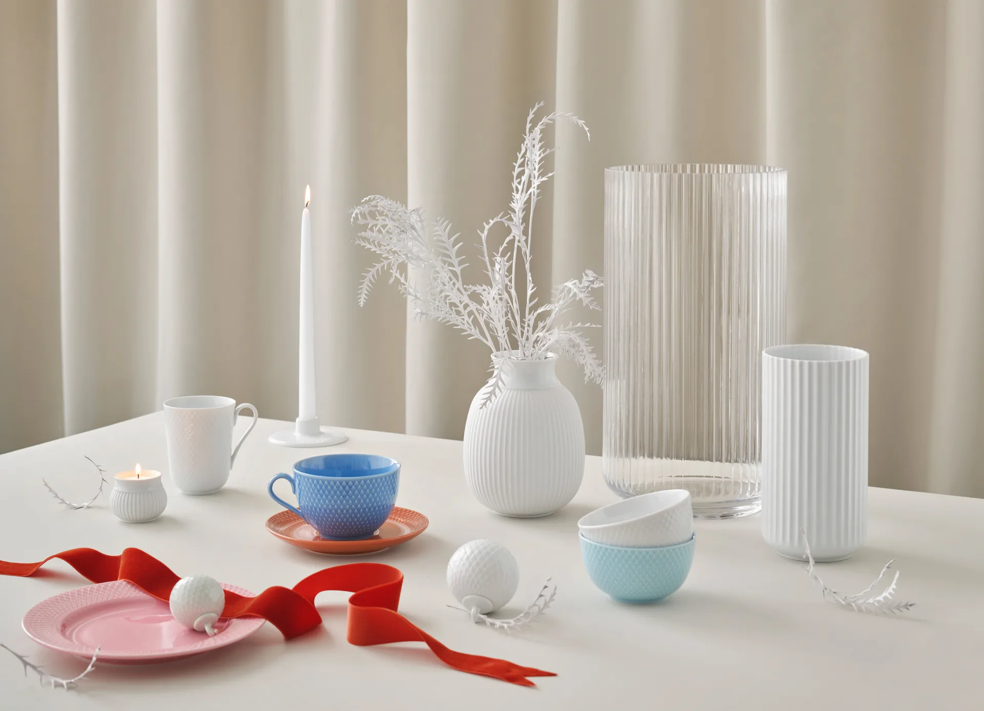 카렌 블릭센 별 장식품 Ø7 cm, white Lyngby Porcelæn | 링비