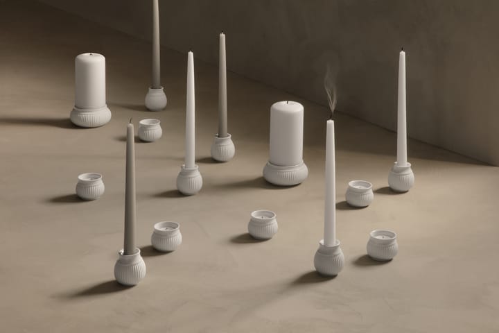 커브 캔들 스틱 7 cm - White - Lyngby Porcelæn | 링비