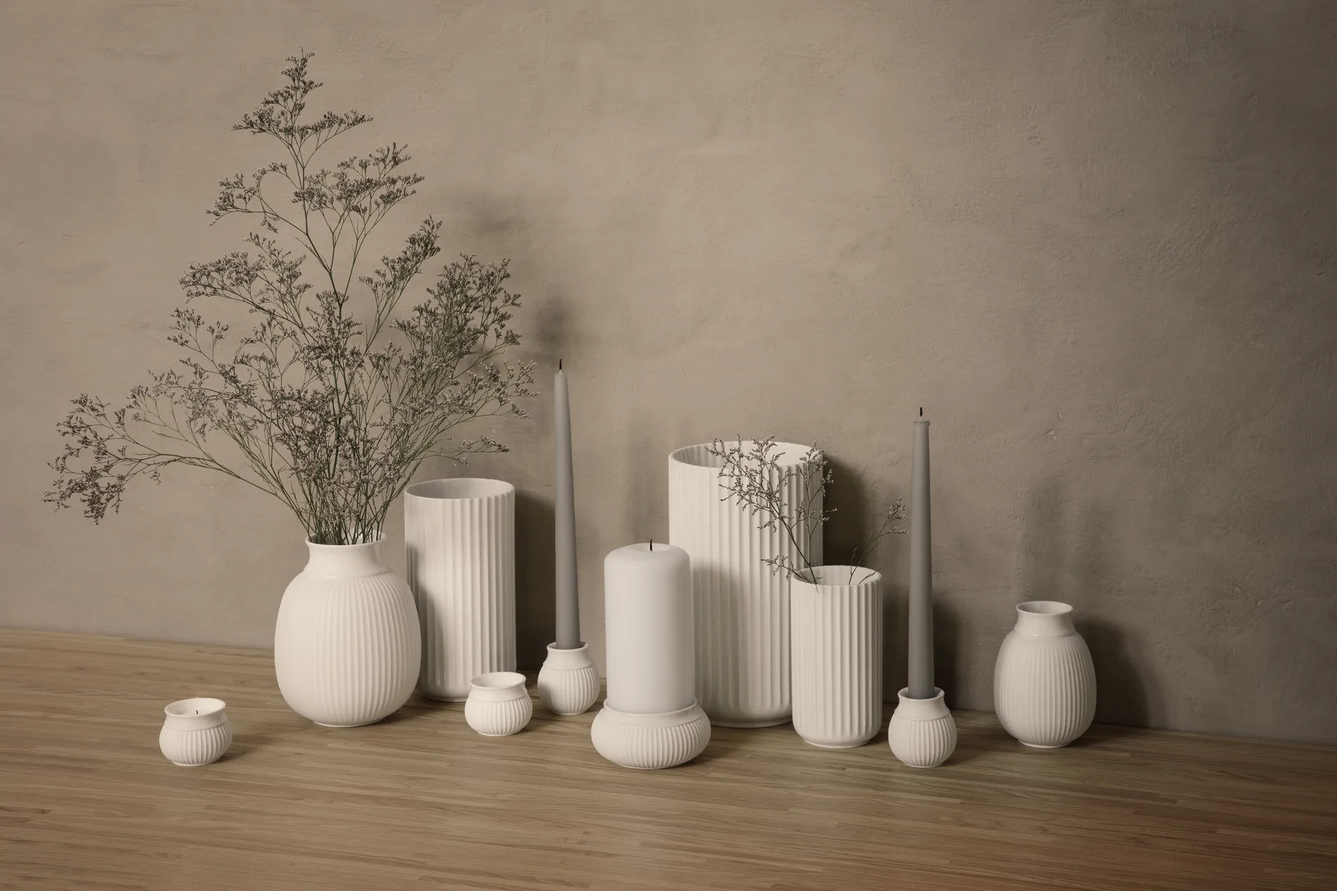 커브 캔들 스틱 7 cm, White Lyngby Porcelæn | 링비