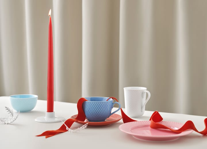 롬브 티컵 & 소서, Blue-terracotta Lyngby Porcelæn | 링비
