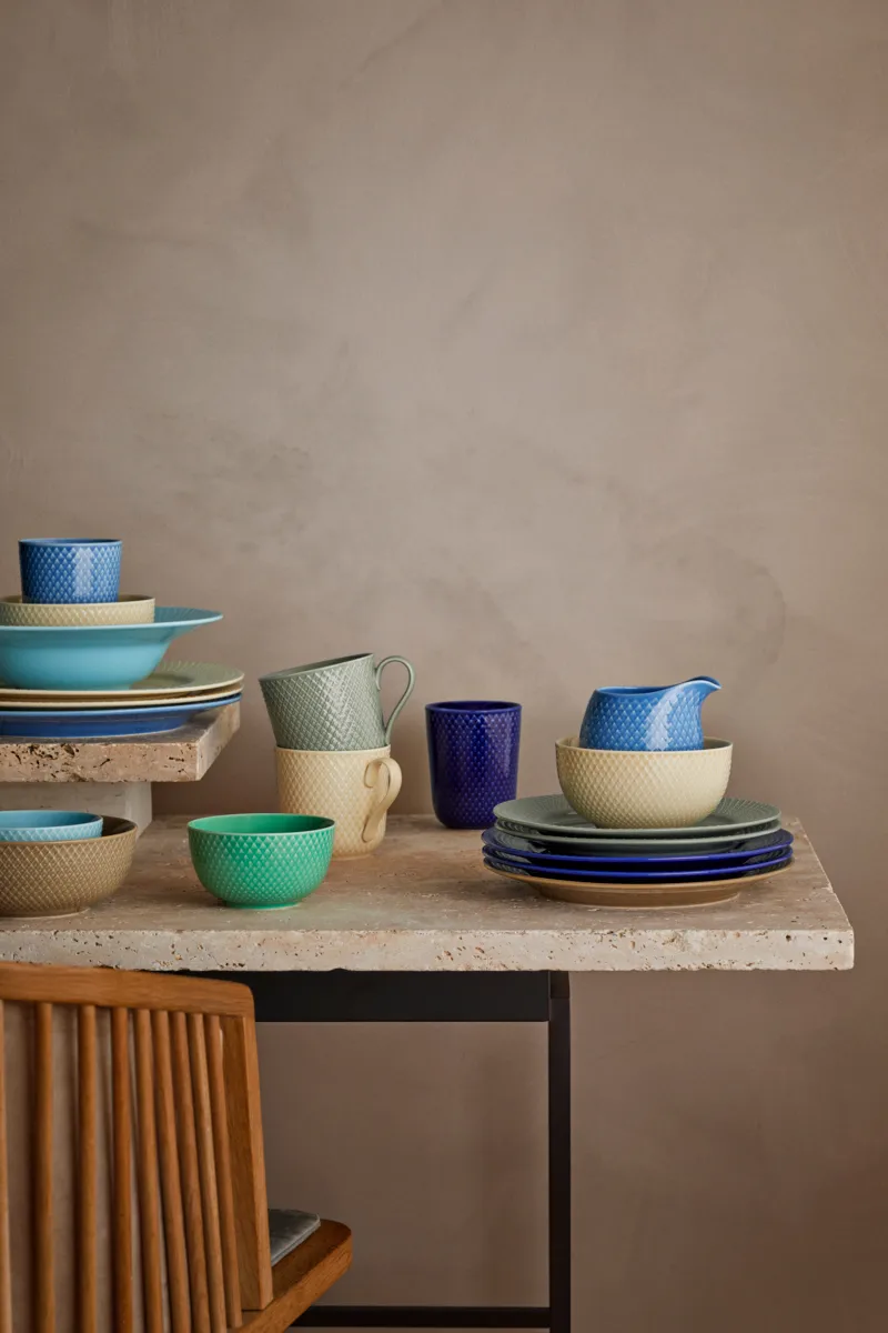 Rhombe Earth 보울 Ø13 cm, Marble Lyngby Porcelæn | 링비