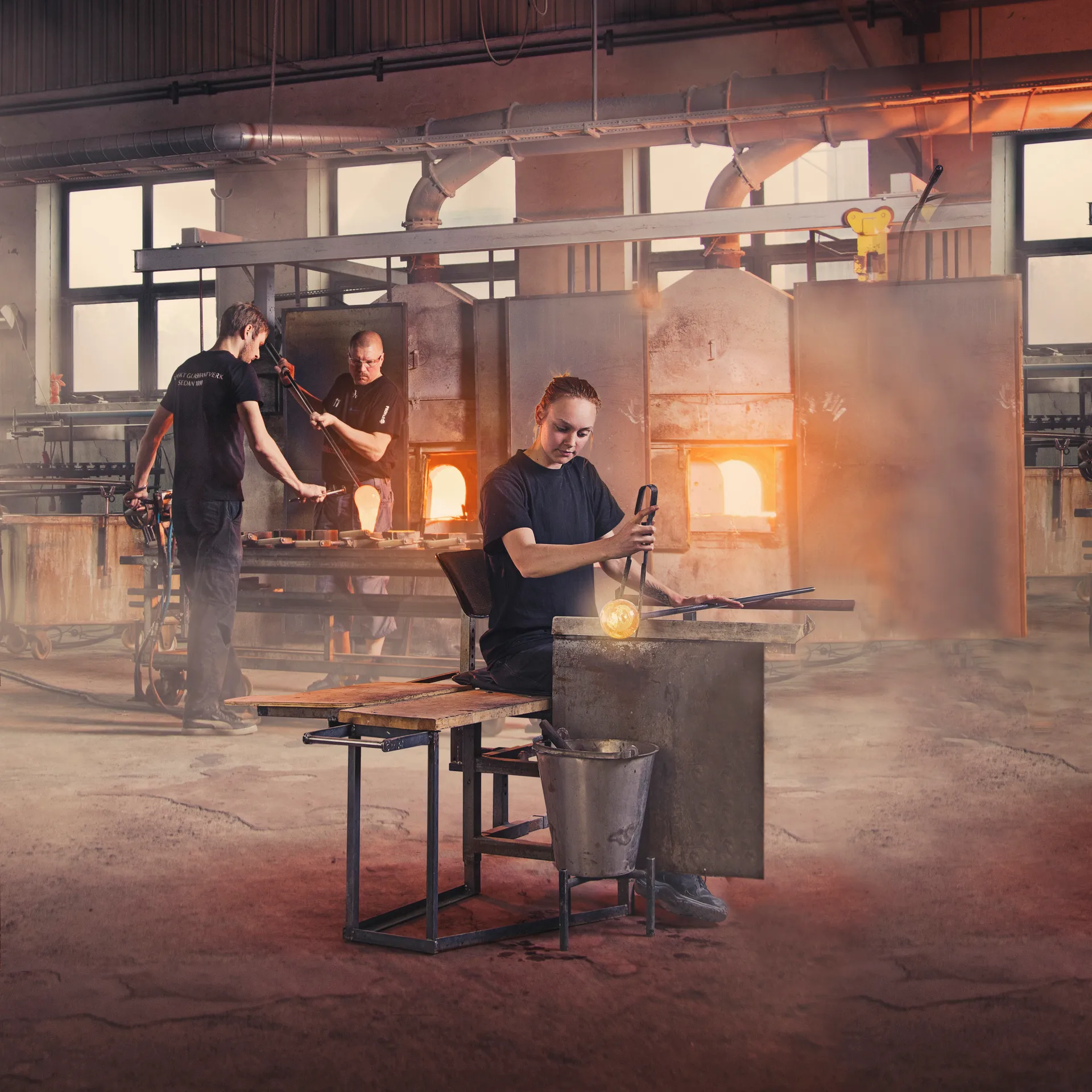 레인디어 유리 조각품 미니ature, 7x5 cm Målerås glasbruk | 몰레로스 글라스브룩