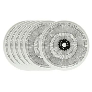시르토라푸타르하 접시 Ø 25 cm 6팩 black-white - Marimekko