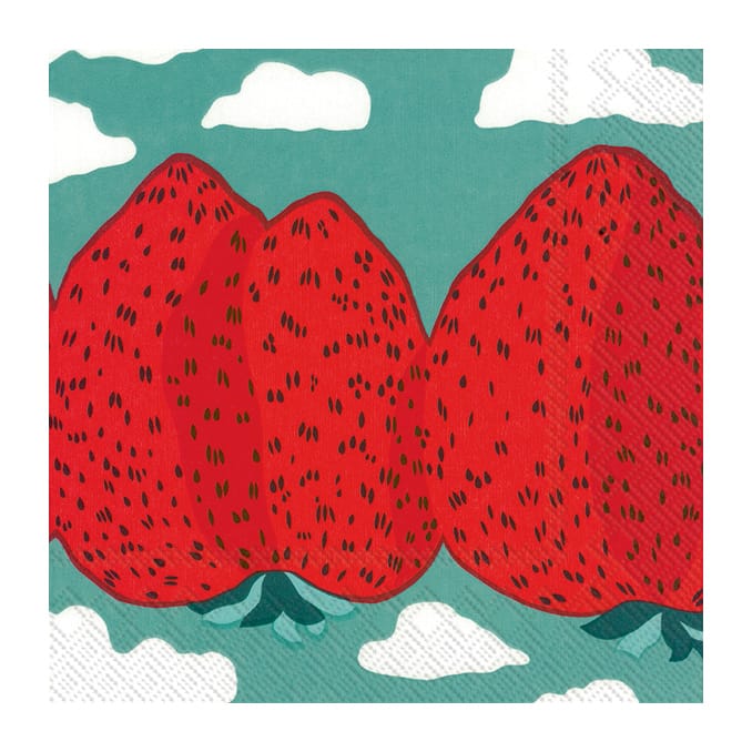 Mansikkavuoret 냅킨 33x33 cm 20개, Red Marimekko | 마리메꼬