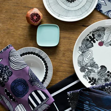 Siirtolapuutarha 딥 접시 플레이트 Ø 20 cm 4-pack black - Marimekko