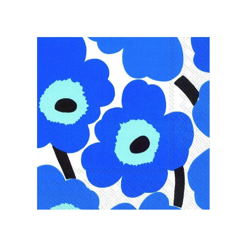 Unikko 냅킨 40x40 cm 20개, blue Marimekko | 마리메꼬