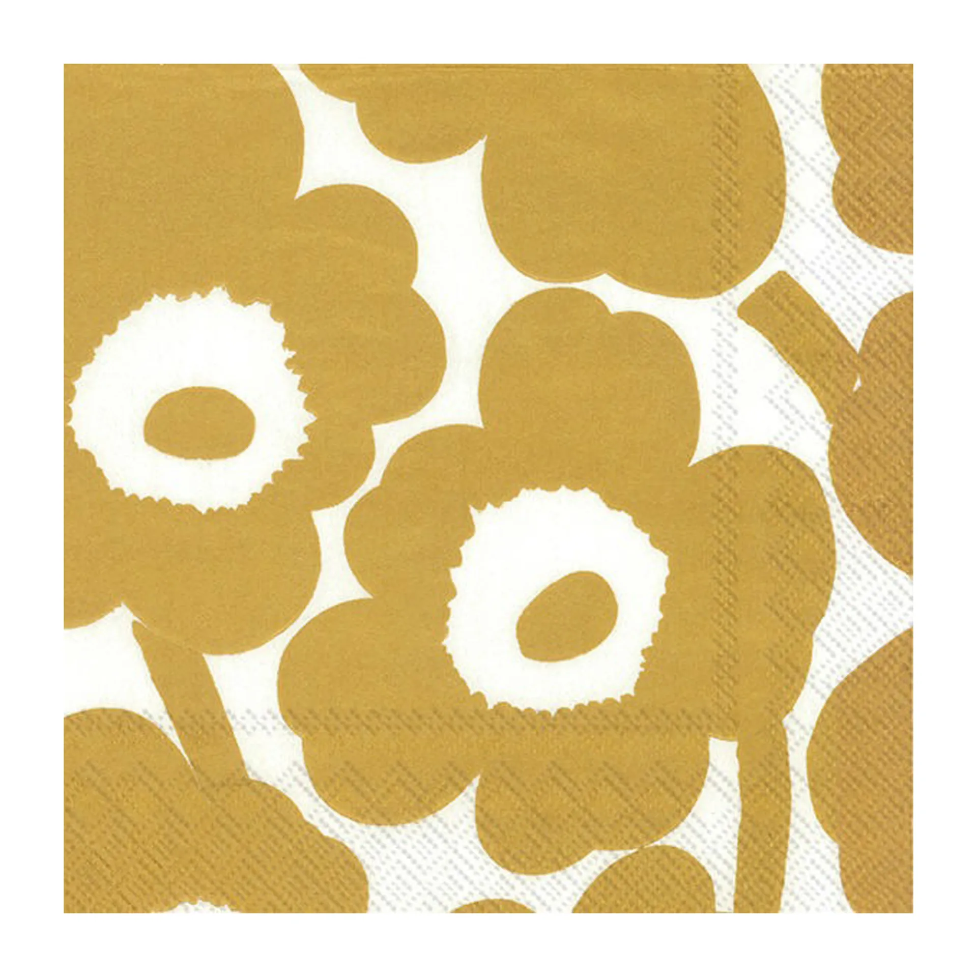 Unikko 냅킨 40x40 cm 20개, White-gold Marimekko | 마리메꼬
