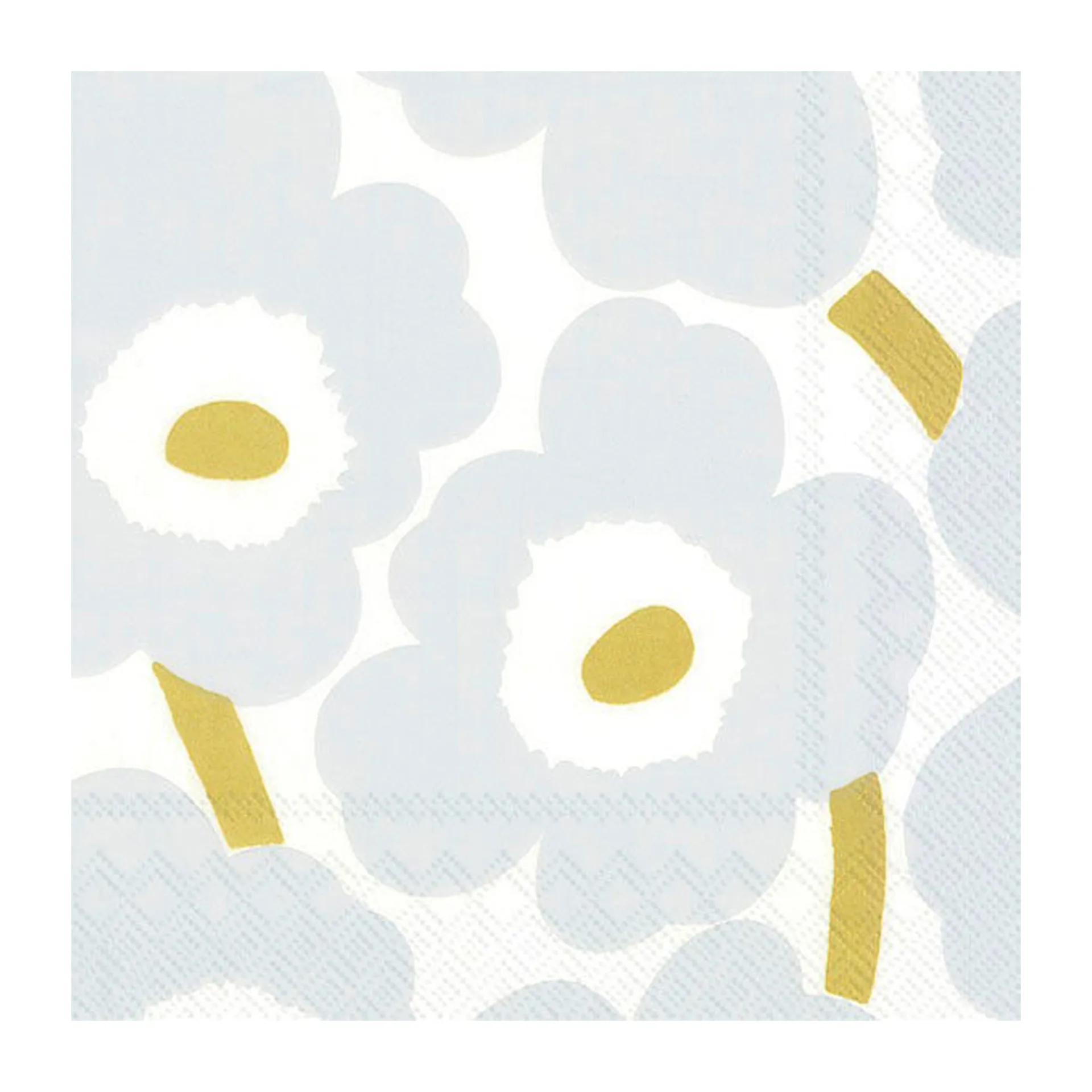 Unikko 냅킨 40x40 cm 20개, White-silver Marimekko | 마리메꼬