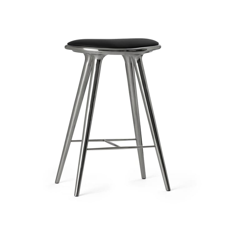메이터 하이 바스툴 로우 69 cm - leather black, aluminium stand - Mater | 메이터