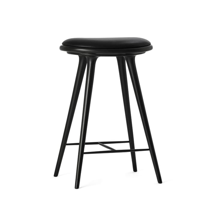 메이터 하이 바스툴 로우 69 cm - leather black, black stained beech stand - Mater | 메이터