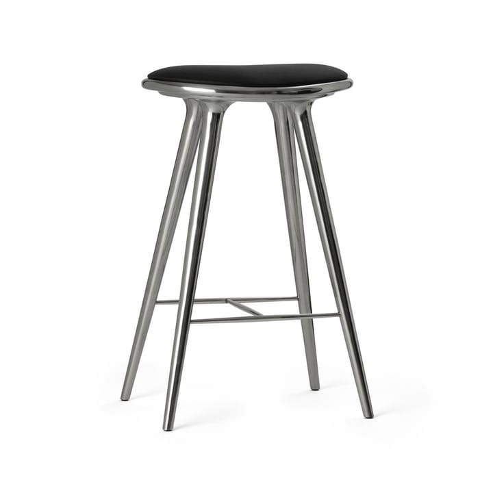 메이터 하이 바스툴 하이 74 cm - leather black, aluminium stand - Mater | 메이터