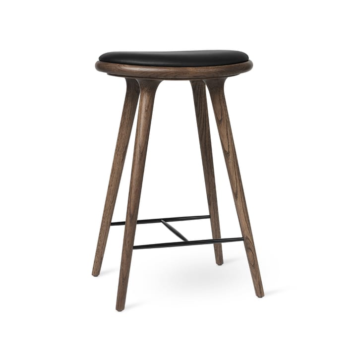 메이터 하이 바스툴 하이 74 cm - leather black, dark stained beech stand - Mater | 메이터
