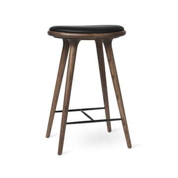 메이터 하이 바스툴 하이 74 cm - leather black, dark stained beech stand - Mater | 메이터
