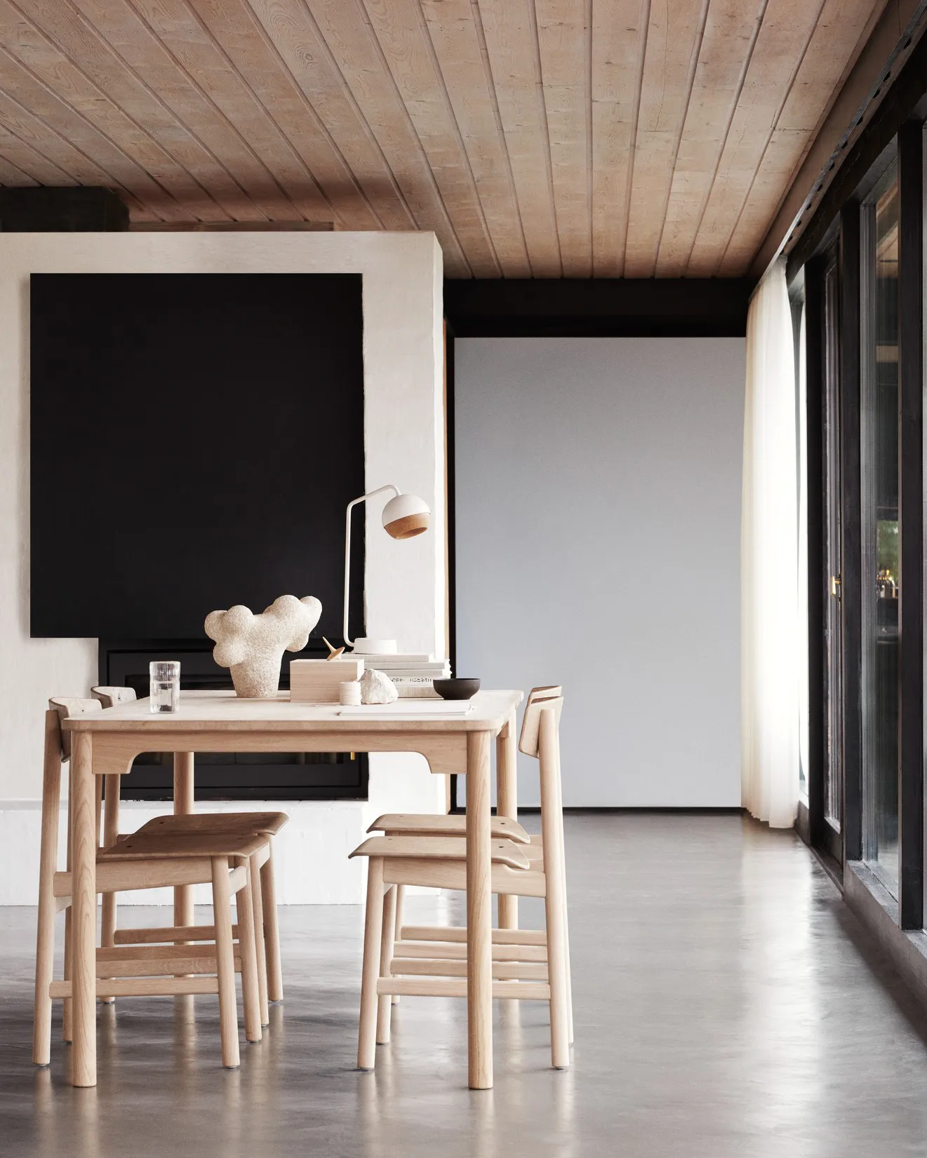 컨셔스 BM3162 의자, Soaped oak-coffee waste light Mater | 메이터