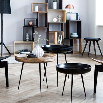 Mater 스툴 - Leather black. black stained beech stand - Mater | 메이터