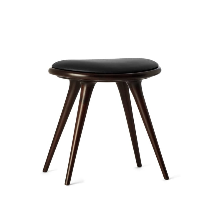 Mater 스툴 - Leather black. dark stained beech stand - Mater | 메이터