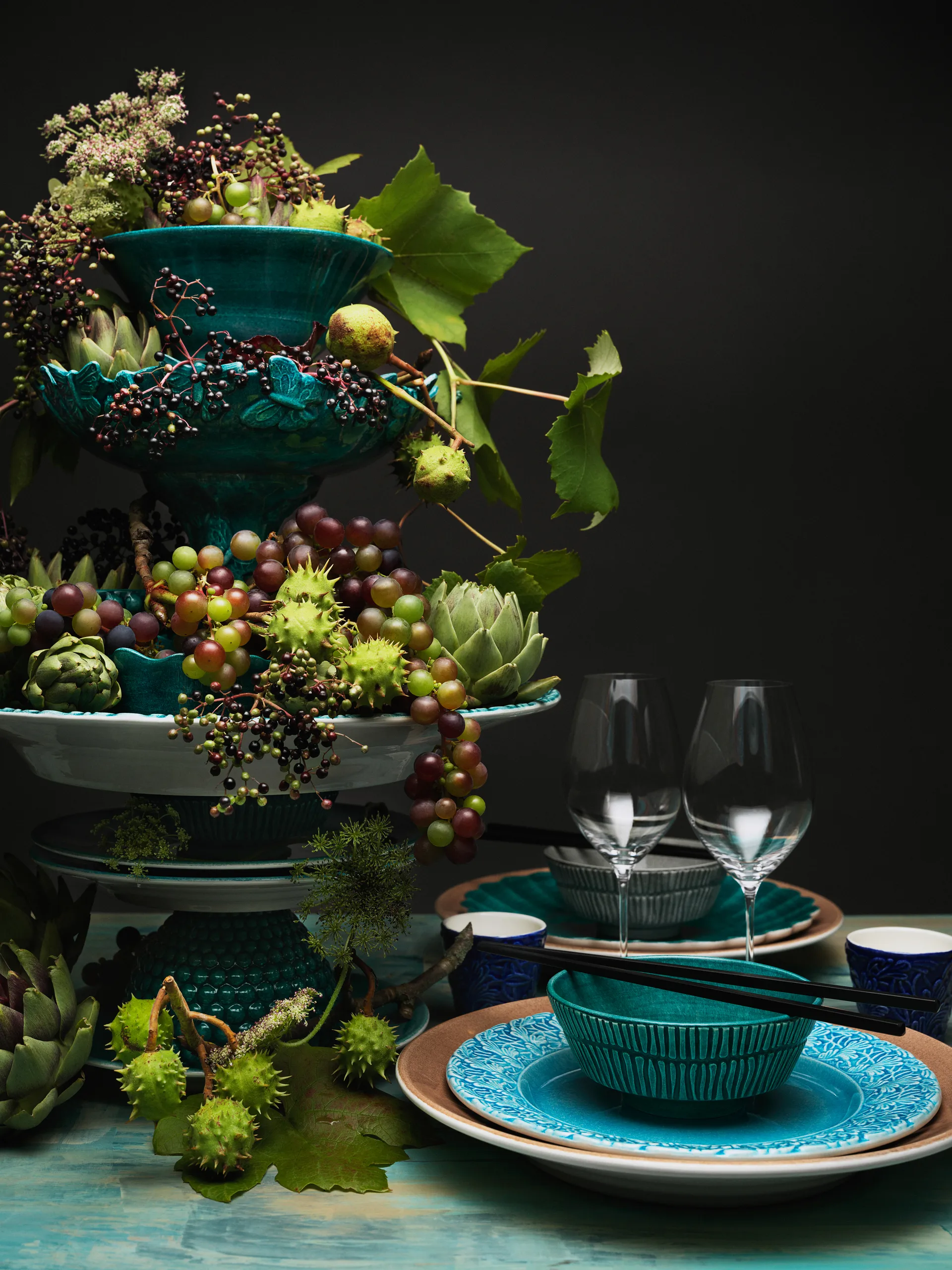 스트라이프 보울 Ø16 cm, ocean Mateus | 마테우스