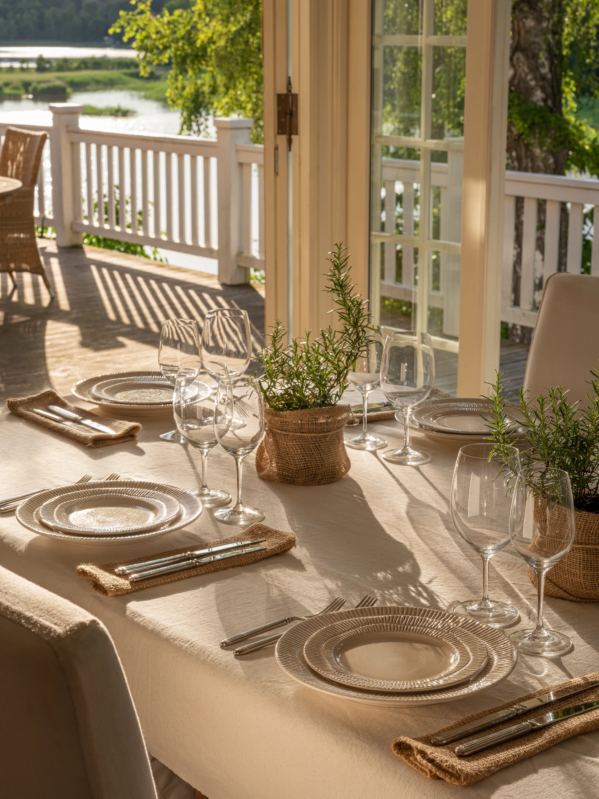 스트라이프 접시 Ø21 cm, Sand Mateus | 마테우스