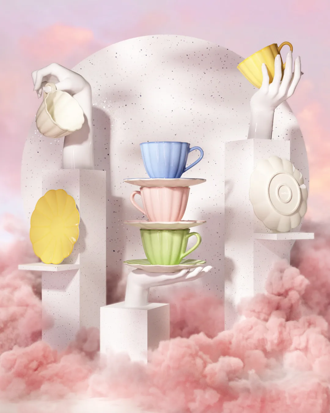 오이스터 컵 & 소서 25 cl, White Mateus | 마테우스