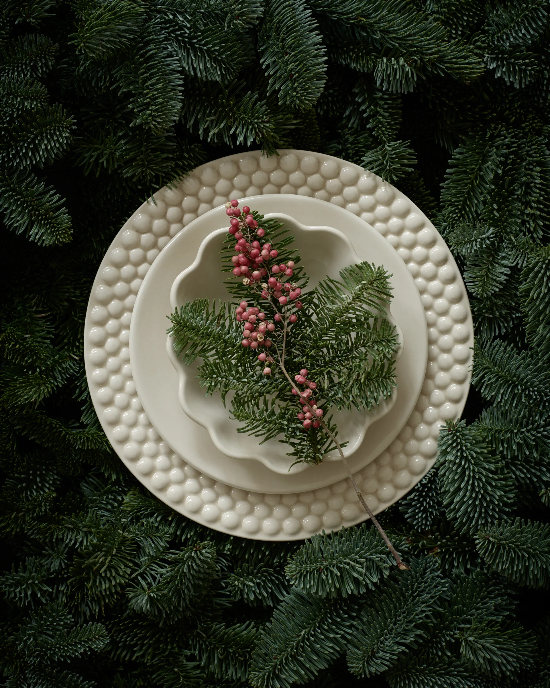 버블즈 접시 28 cm, White Mateus | 마테우스