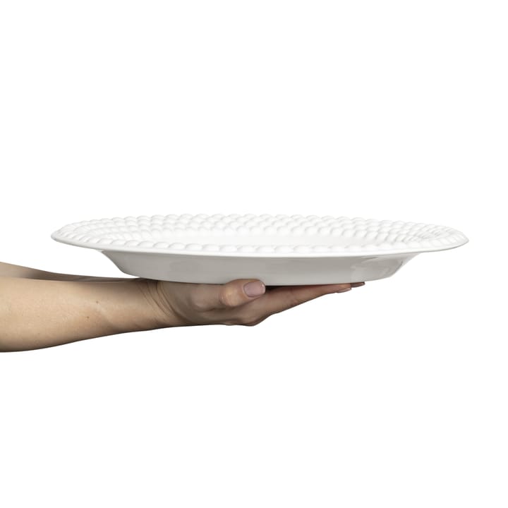 버블즈 타원형 소서 (받침) 35 cm, White Mateus | 마테우스