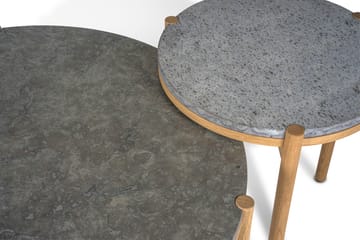 돈도 사이드 테이블 화이트 피그먼티드 오크 Ø45 cm - Honed limestone - Mavis
