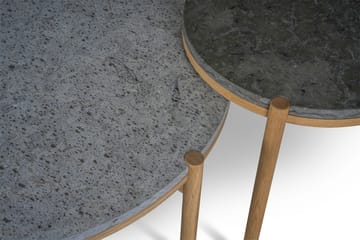 돈도 사이드 테이블 화이트 피그먼티드 오크 Ø45 cm - Honed limestone - Mavis