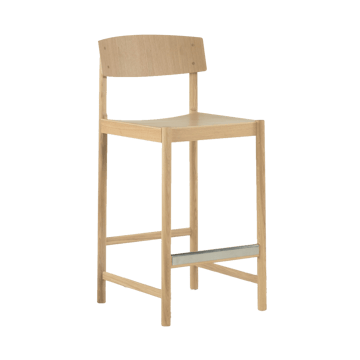 로드 바스툴 65 cm - White pigmented matte lacquered oak - Mavis
